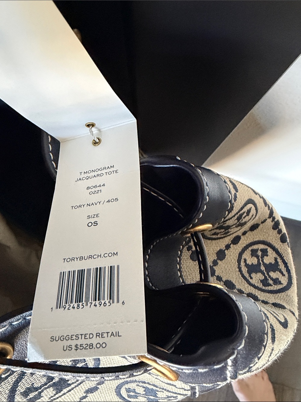 Tory Burch T Monogram Jacquard Tote - Picture 3 of 9